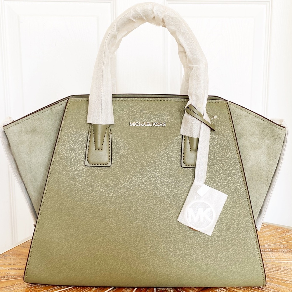 NWT Michael Kors Large Avril Top Handle Satchel - Picture 1 of 17